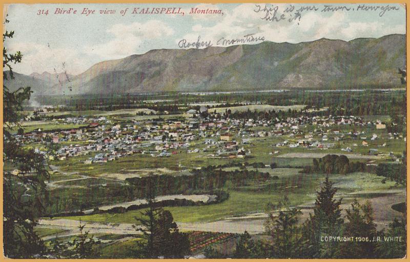 Kalispell, Mont., Bird's Eye View c1906 - 1906