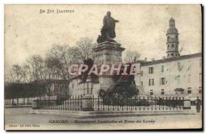 Postcard Old Prison Cahors Monument Gambetta and turn the Lycee