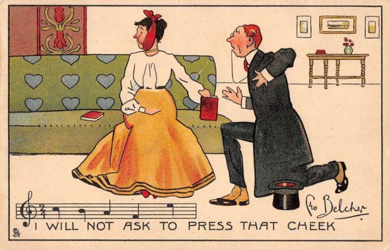  I will not ask to press that cheek man woman by Tuck Pub antique pc Y12163