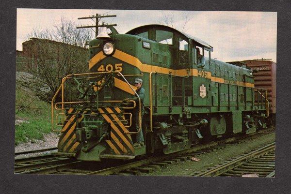 VT Green Mountain Road Railroad Train 405 Rutland Vermont Postcard Bellows Falls