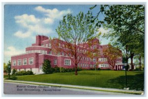 c1940 Monroe County General Hospital East Stroudsburg Pennsylvania PA Postcard