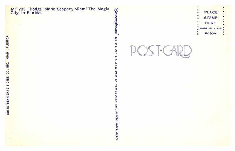 Postcard PIER SCENE Miami Florida FL AQ5246