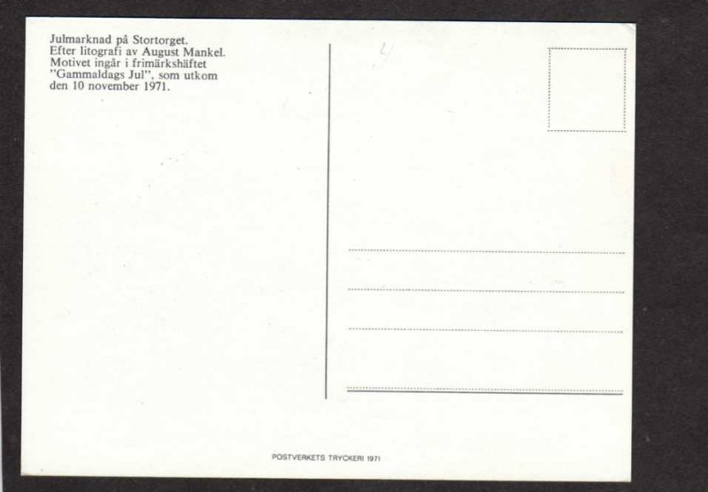 Sweden Swedish Postcard Stamp Sverige A Mankell Artist Sketch