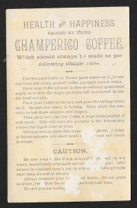 VICTORIAN TRADE CARD Champerico Coffee Boy in Sailor Outfit Waving at Boats