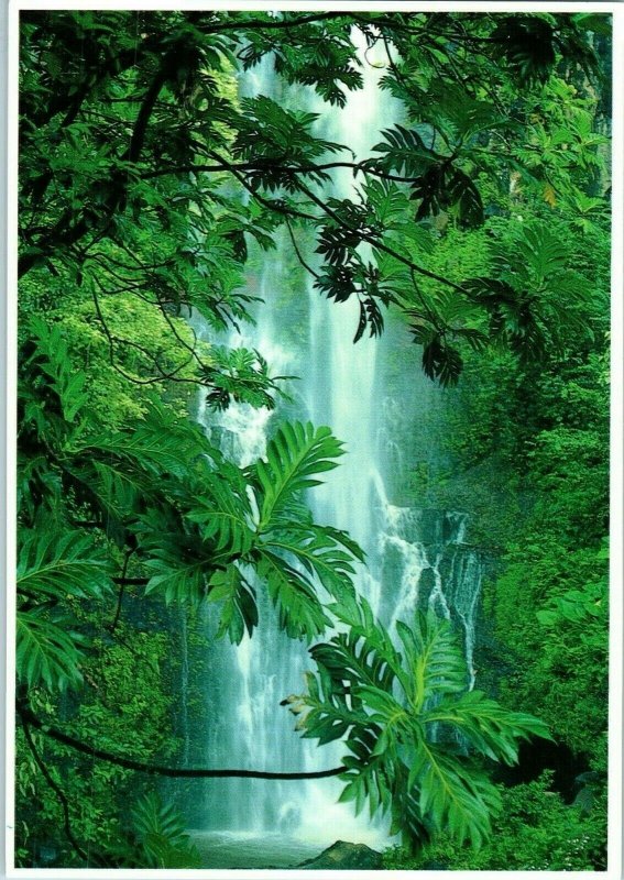 Waterfall at Kipahulu in Mauis lush rain forest Hawaii Postcard