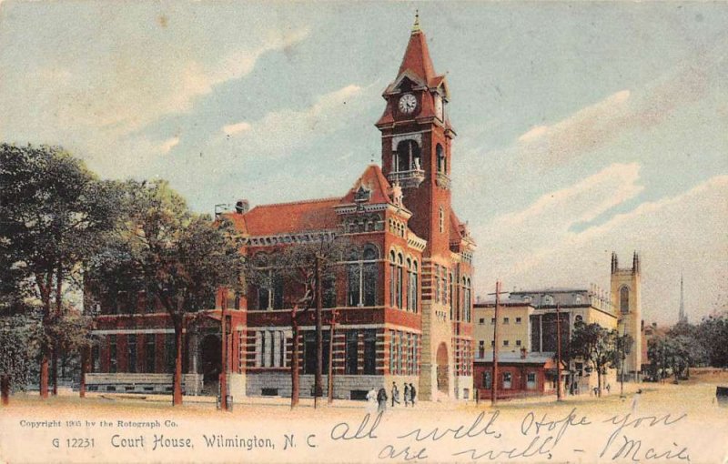 Wilmington North Carolina view of New Hanover Co Court House antique pc ZE686141