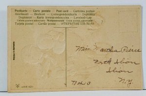 Merry Christmas Children Slessing Like Like Faces Embossed Postcard C16