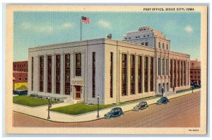 c1940 Post Office Exterior Building Sioux City Iowa Vintage Antique IA Postcard