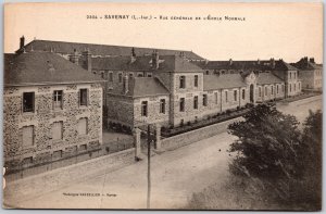 Savenay Vue Generale De L'Ecole Normale France AAntique Buildings Postcard