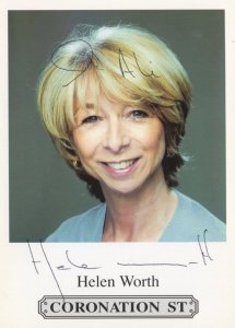 Helen Worth Coronation Street Hand Signed Cast Card Photo