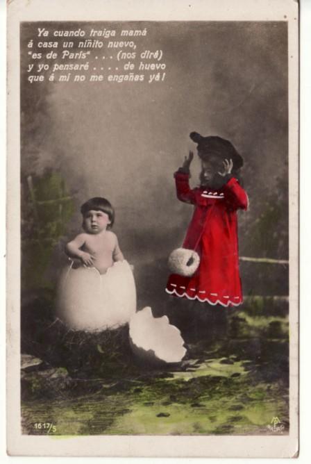 C.A. ?  CUTE CHILDREN   color RPPC postcard