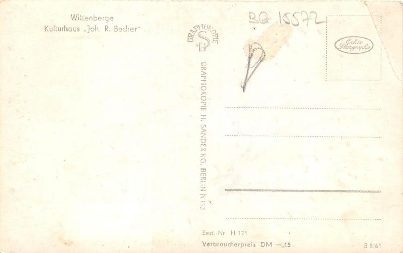 BG15572 wittenberge kulturhaus joh r bacher  germany CPSM 14x9cm