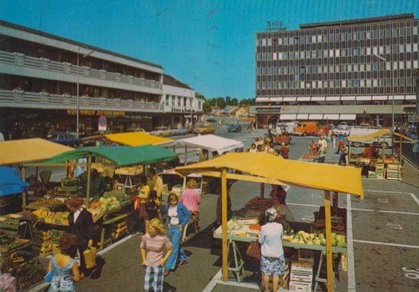 Fredrikstad Torg Norway Norwegian Markets Fruit Vegetable Market Stall Postcard