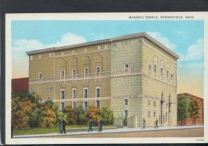 America Postcard - Masonic Temple, Springfield, Ohio    T9290