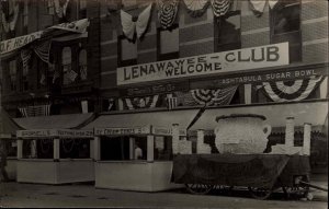 Ashtabula Harbor Ohio OH Brownell's Ice Cream Lenawawee Club Real Photo Postcard