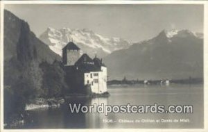 Chateau de Chillon et Dents du Midi Swizerland Unused 