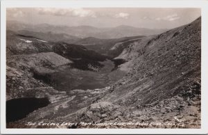 The Chicago Lakes From Summit Lake Mt Evans Road Colorado Vintage RPPC C224