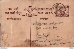 Jaipur Postal Stationery to Sambhar