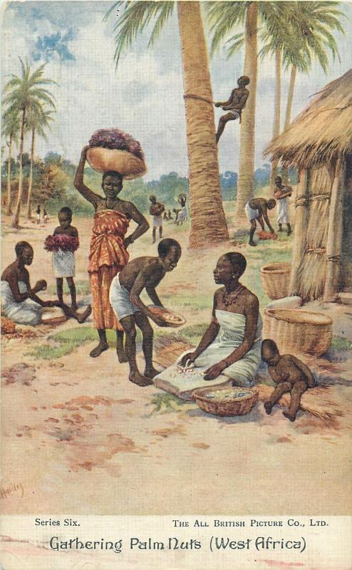 Lot 5 postcards GHANA Gold Coast native village ethnic life