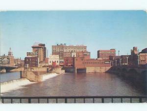 Pre-1980 SKYLINE AND RIVER Waterloo Iowa IA n4392