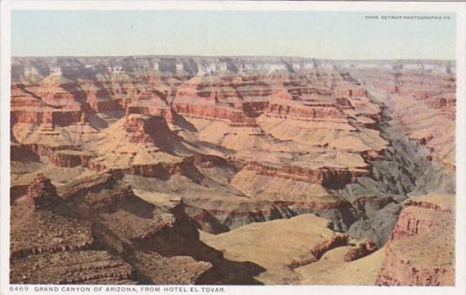 Arizona Grand Canyon View From Hotel El Tovar Detroit Publishing