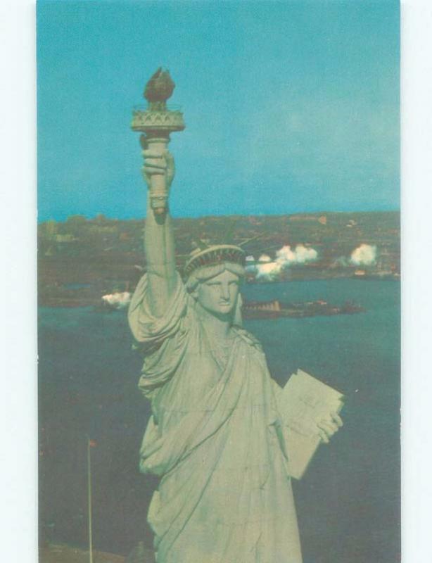 Pre-1980 CLOSE UP OF TOP HALF OF STATUE OF LIBERTY New York City NY E6052