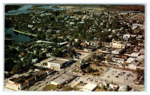 TARPON SPRINGS, FL Florida ~ AERIAL VIEW of CITY  1965 Pinellas County  Postcard