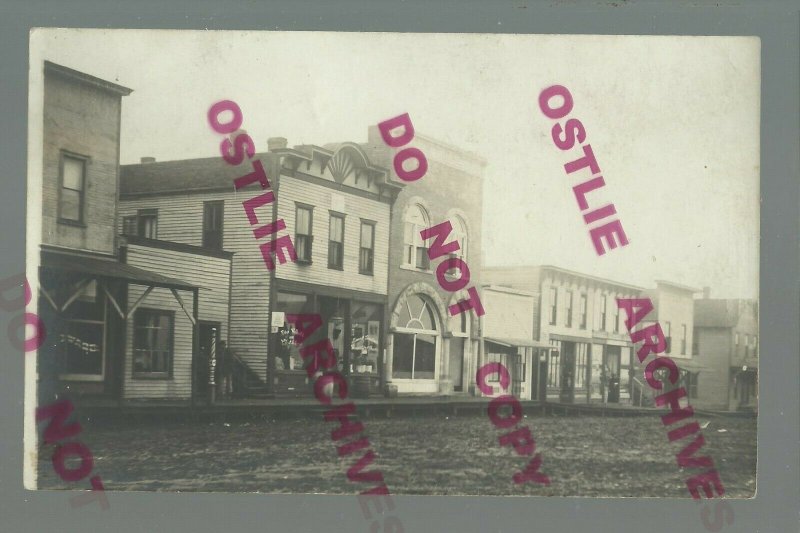 Alexander IOWA RPPC c1910 MAIN STREET nr Latimer Clarion Belmond Dows Garner #4