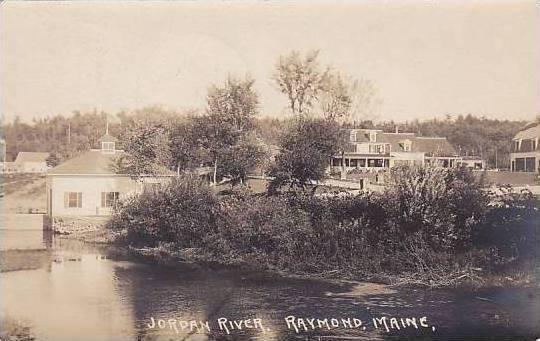 Maine Raymond Jordan River 1926 Real Photo RPPC