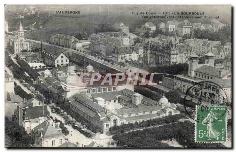 Old Postcard LA BOURBOULE - General view to I Etablissement Thermal