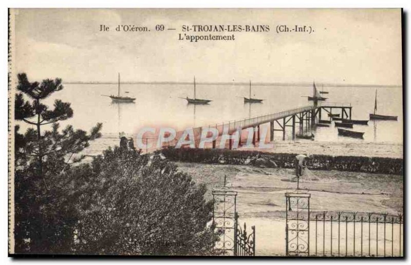 Old Postcard St Trojan Les Bains L & # 39appontement Ile d & # 39Oleron