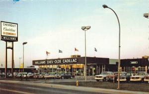 Hull Quebec Canada Williams Chevrolet Olds-Cadillac Dealership Postcard