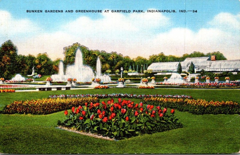 Indiana Indianapolis Garfield Park Sunken Gardens and Greenhouse