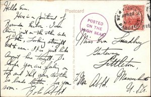 Ships Postal History POSTED ON HIGH SEAS New York Paquebot Cancel Bermuda