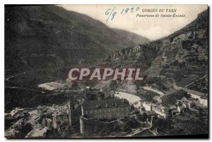 Old Postcard Gorges du Tarn Sainte Enimie Panorama