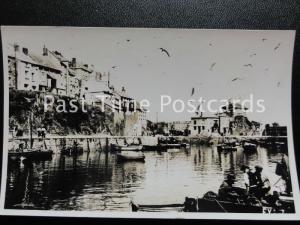 Cornwall MEVAGISSEY Harbour - Old RP Postcard by J. Furse of Mevagissey