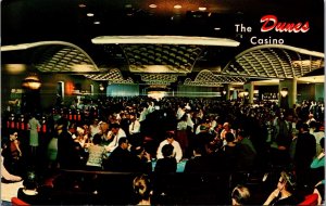 Postcard Gambling Floor at The Hotel Dunes Casino in Las Vegas, Nevada