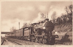 Southern Railway Down Continental Boat Express London to Dover Train Antique ...