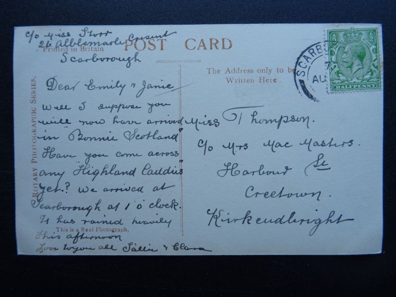 Yorkshire SCARBOROUGH North Bay c1913 RP Postcard by Rotary