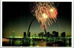 Postcard - St. Louis Riverfront, July 4th - St. Louis, Missouri