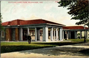 The Pavilion at Lake Park, Milwaukee WI Bosselman Vintage Postcard R21