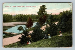 Toledo, OH-Ohio, Lagoon Ottowa Park, Vintage c1909 Postcard