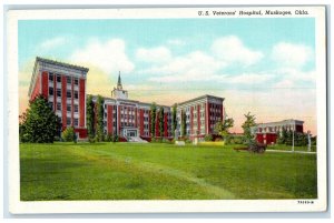 c1920 US Veteran's Hospital Building Tower Cannon Muskogee Oklahoma OK Postcard