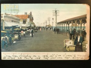 Vintage Postcard 1906 Rolling Chairs on Boardwalk Atlantic City N.J.
