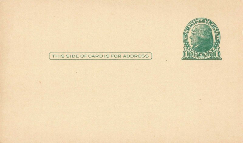 Postcard US Postal Card One Cent Blank 