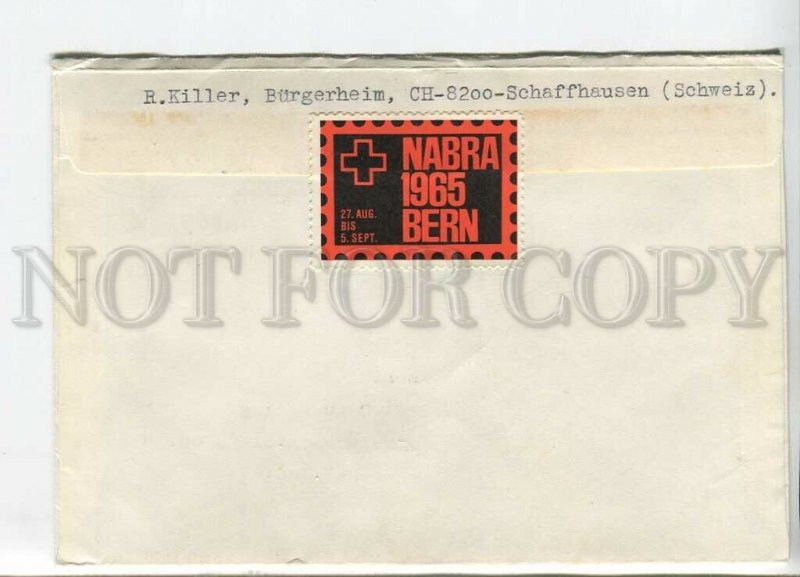 444979 Switzerland 1965 cancellations Schaffhausen COVER w/ Red Cross label