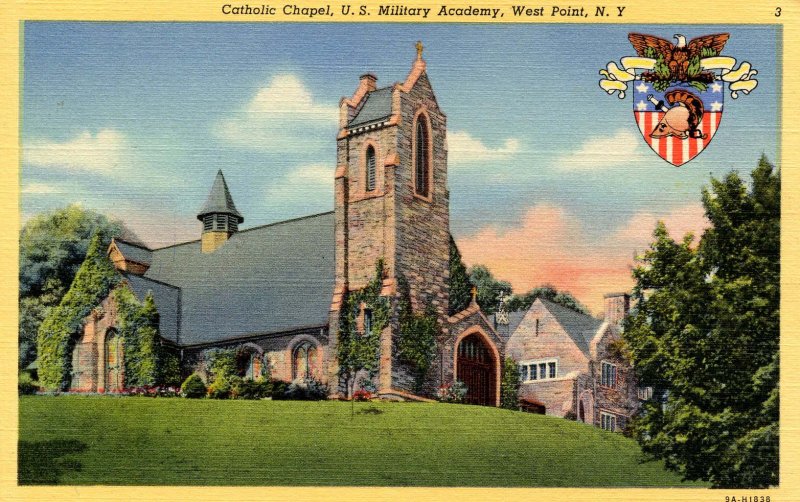 NY - West Point. Catholic Chapel at U.S. Military Academy