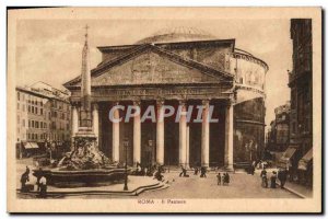 Postcard Old Roma There Panteon