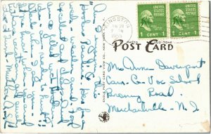 Ranger Hall, Rhode Island State College, Kingston RI c1955 Vintage Postcard B47