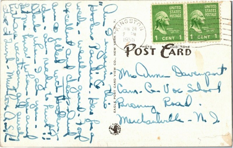 Ranger Hall, Rhode Island State College, Kingston RI c1955 Vintage Postcard B47